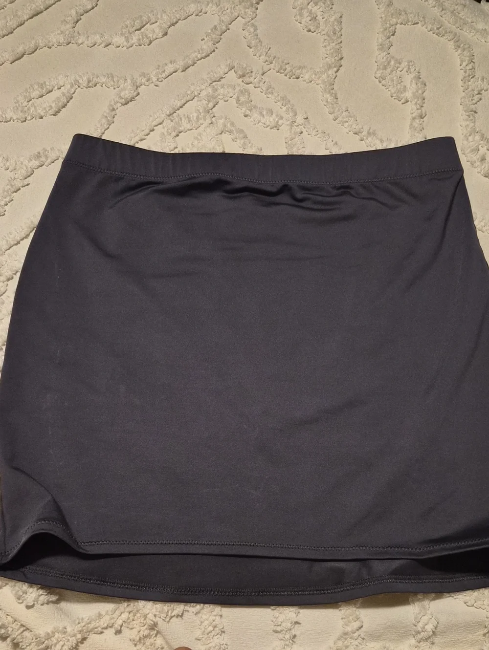 SKIMS Two-Piece Swim Set with Matching Skirt | Gray | Size Medium | NWOT
